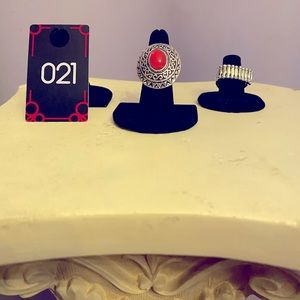 This beautiful silver color and pink gem ring screams fun!